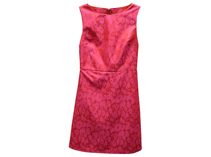 Alice + Olivia Robe sans manches à imprimé léopard en polyester rose  ref.596537