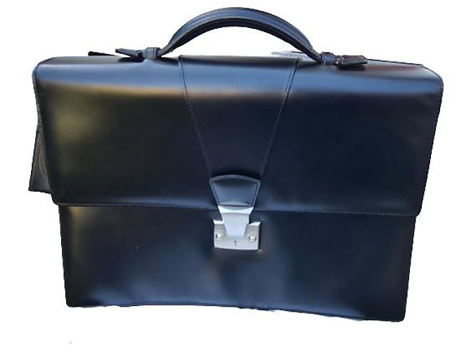Cartier Porte-documents en cuir noir