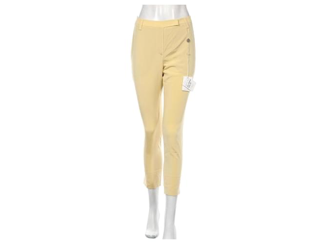 Brunello Cucinelli Pants, leggings Yellow Silk Elastane  ref.596676