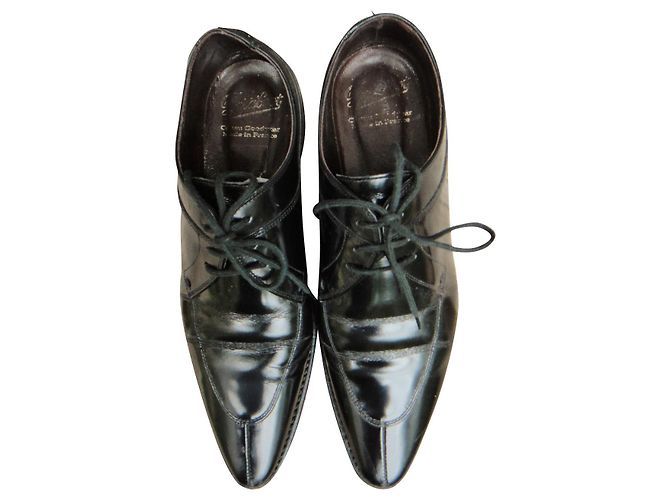 Derbies Paraboot en cuir verni noir 37