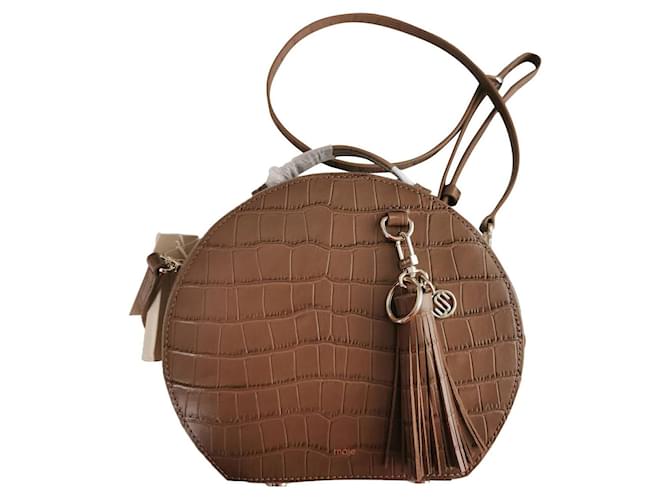 Maje Handbags Brown Taupe Leather  ref.596682