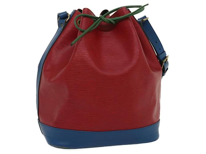 LOUIS VUITTON Epi Tricolor Noe Shoulder Bag Red Blue Green M44084 LV Auth pt2259 Leather  ref.596741