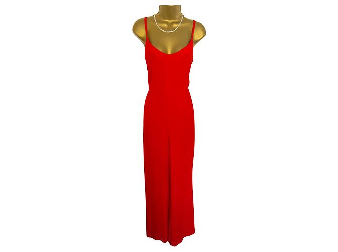 Mono Marc Cain Waterfall Back Naranja con Top Verde oliva