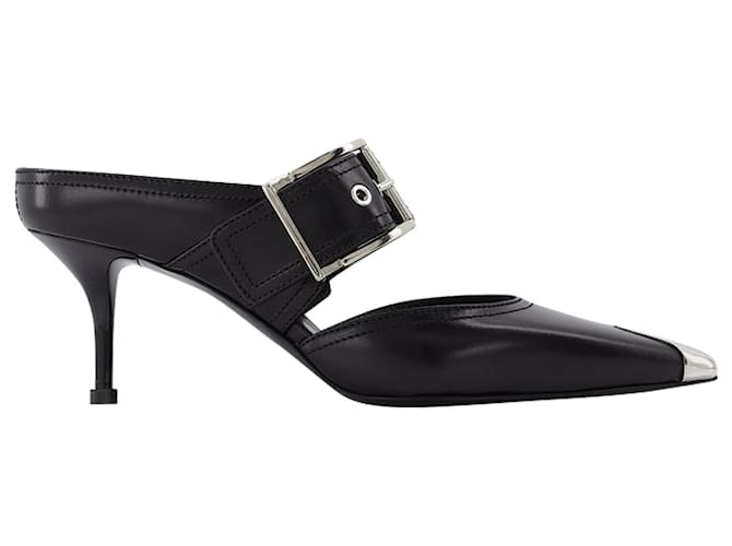 Alexander Mcqueen Boxcar pumps in Black and Silver Leather Multiple colors  ref.596911
