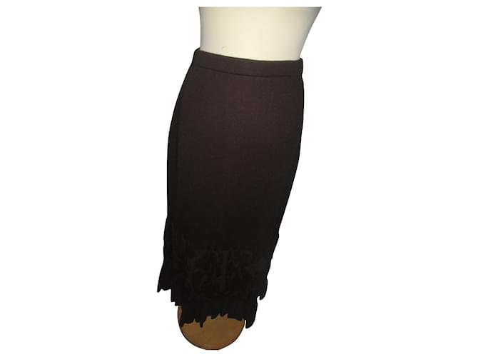 Autre Marque Skirts Dark brown Wool  ref.596943