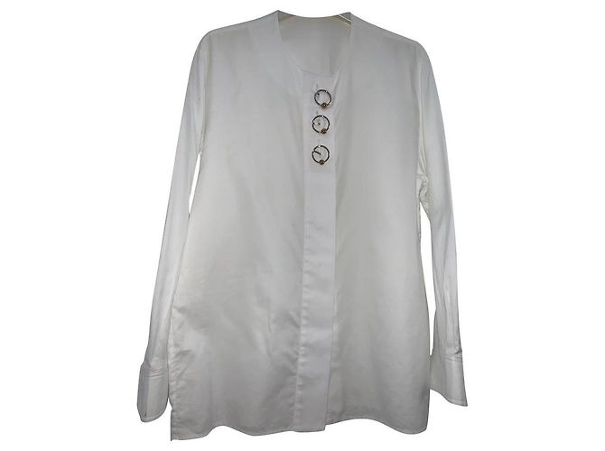 Top de algodón blanco Balenciaga