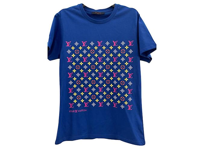 Louis Vuitton Camisetas Azul Algodón  ref.597004
