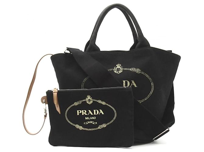 Prada Small Canapa Logo Tote