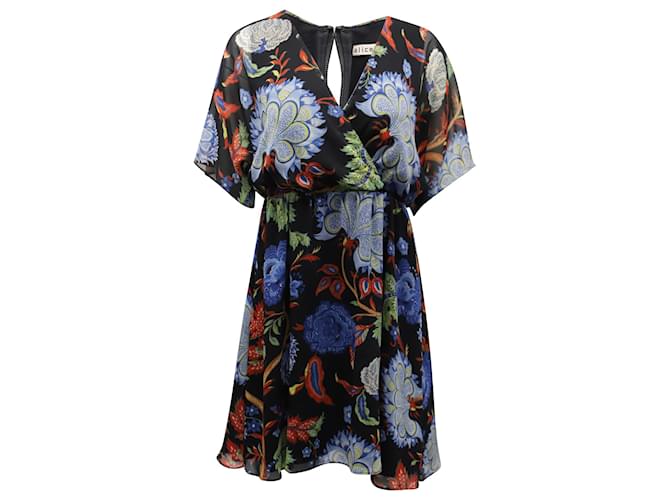 Alice + Olivia Cay Floral Dress in Multicolor Polyester  ref.597244