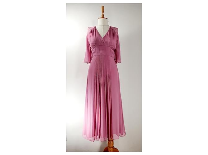 Massimo Dutti Dresses Pink Viscose  ref.597279