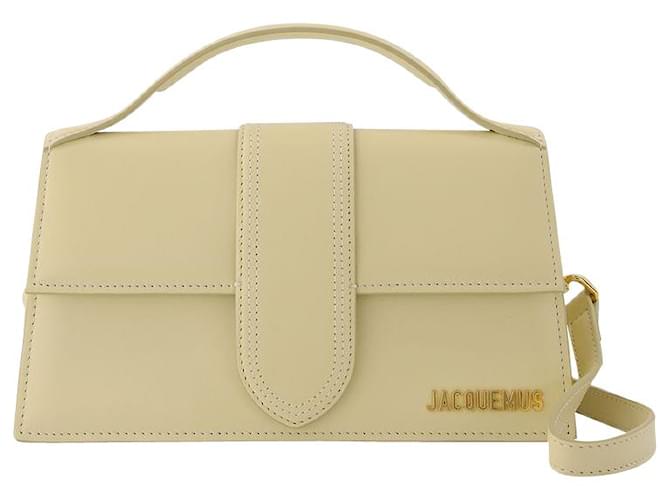 Jacquemus Le Grand Bambino bag in Beige Leather Brown  ref.597437