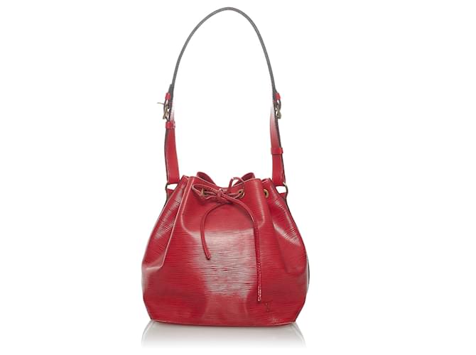 Louis Vuitton Red Epi Petit Noe Rot Leder  ref.597479