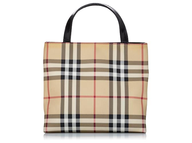 Vintage Burberry Classic Beige Nova Check Fabric Handbag With -  Ireland