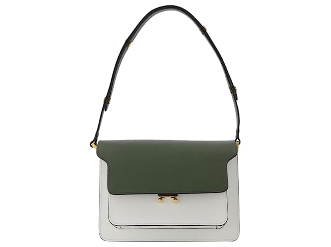 Marni Trunk Bag Medium in White/Multi Leather Multiple colors  ref.597502