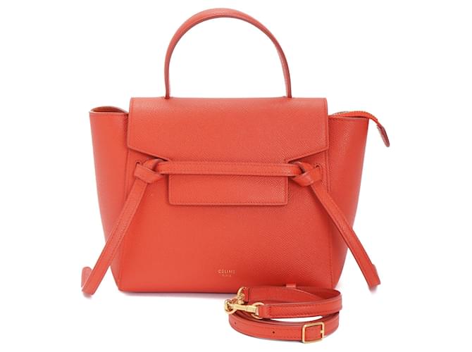 Céline Celine Nano Belt Bag Orange Leather  ref.597520