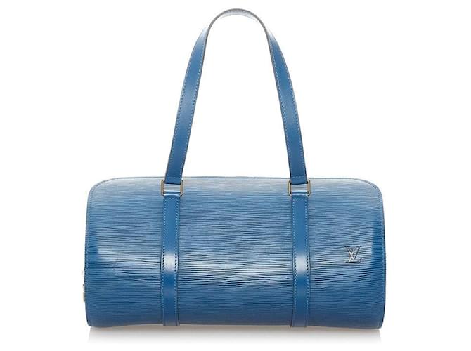 Louis Vuitton Blue Epi Soufflot MM Leather ref.577243 - Joli Closet