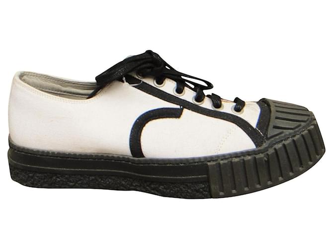 Autre Marque Taglia scarpe sneakers Adiev 38, Nuova Condizione Bianco Tela  ref.597605