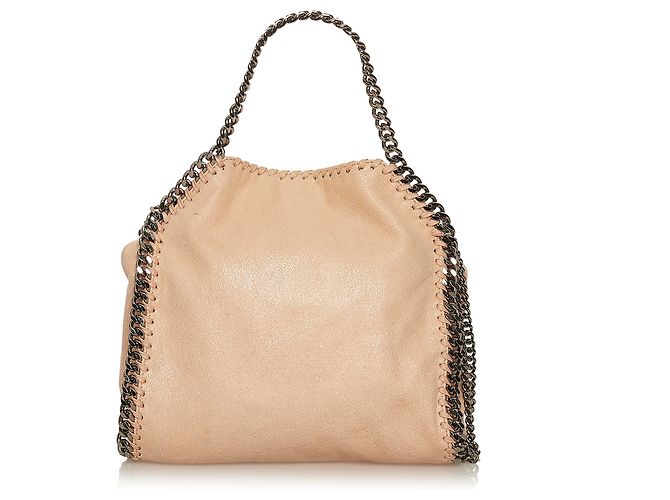 Stella Mc Cartney Stella McCartney Brown Falabella Fold-Over Satchel Marrone Beige