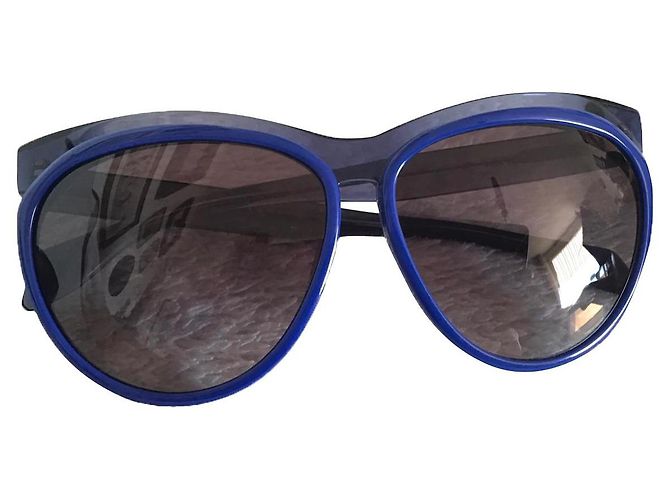 Occhiali da sole Alexander McQueen blu in acetato