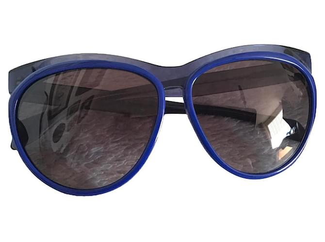 Alexander Mcqueen occhiali da sole Blu Acetato  ref.597707