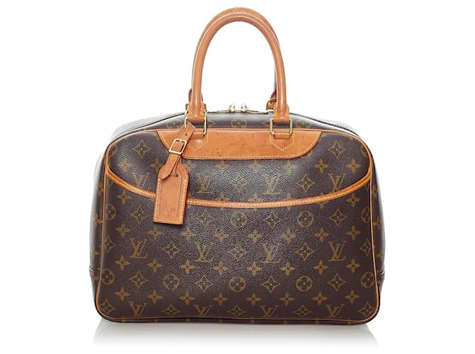Louis Vuitton Brown Monogram Deauville Leather Cloth  ref.597777