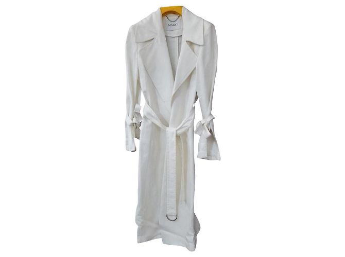 Gabardina de algodón blanca Max & Co Blanco
