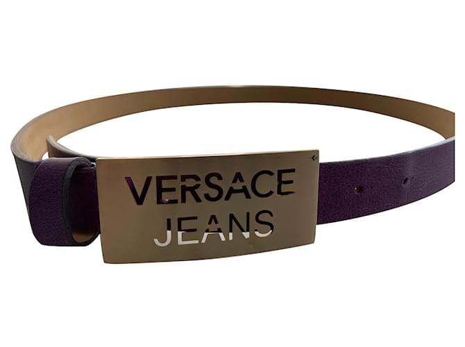 Versace Belts Purple Leather  ref.597988