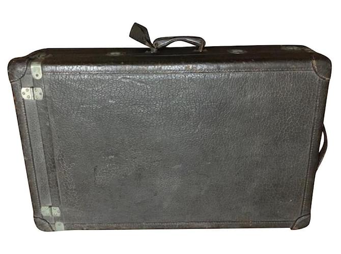 Antique Fratelli Prada Suitcase Brown Leather  ref.598000