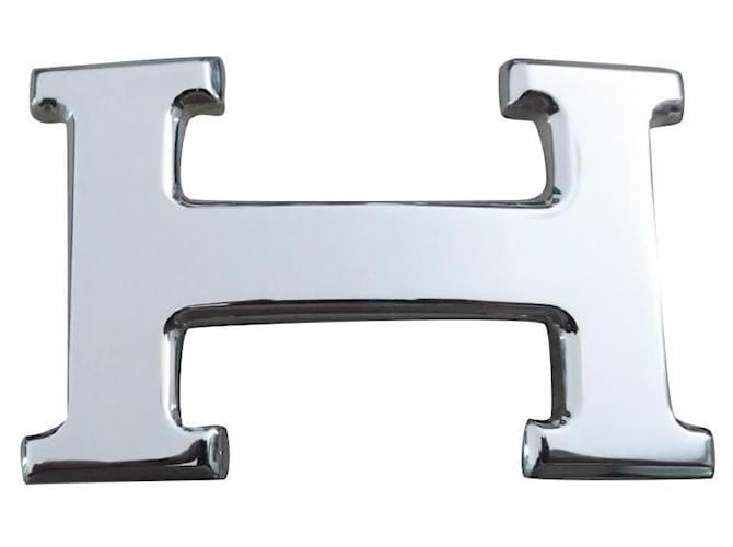 Hermès hemres belt buckle 5382 polished palladium metal 32mm new Silver hardware Steel  ref.598019