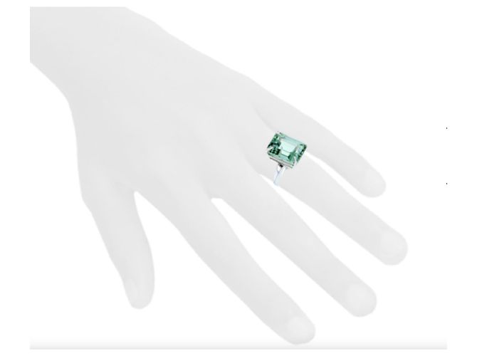 TIFFANY & CO. Anel estrelinhas em prata de lei e quartzo