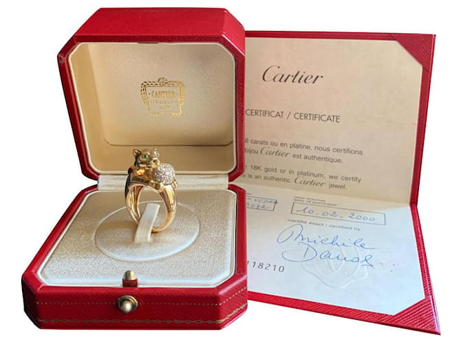 Cartier pantera vedra Gold hardware Oro amarillo  ref.598044