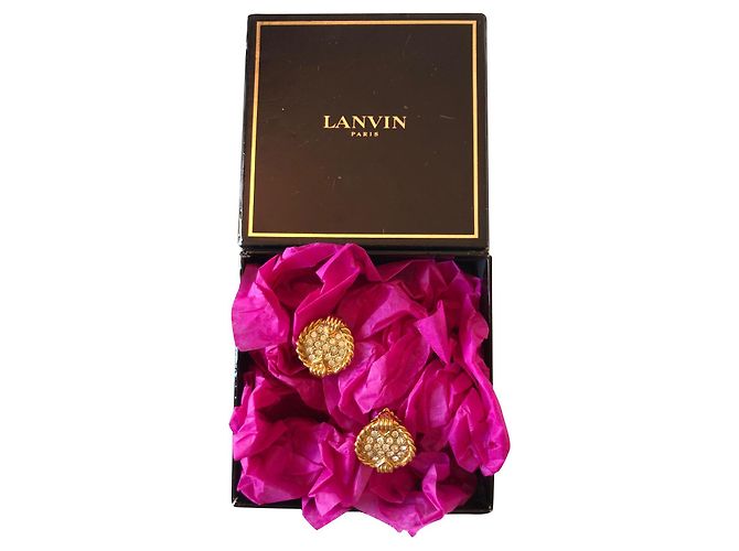 Orecchini a clip Lanvin con strass dorati D'oro