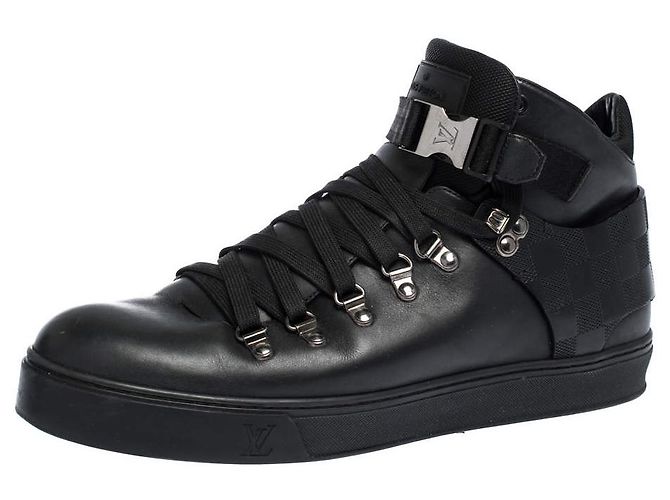 Louis Vuitton Highland Damier Infini Leder Sneaker Schwarz