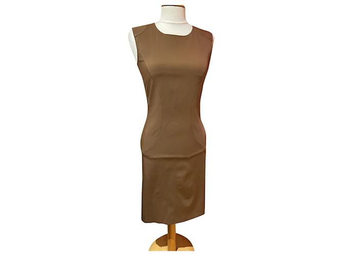 Autre Marque Dresses Brown Polyester  ref.598103