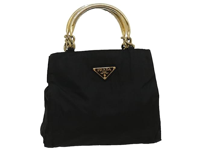 PRADA Hand Bag Nylon Black Auth ar7049  ref.598195