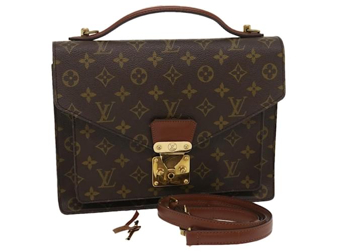 Louis Vuitton Monogram Monceau 2way Shoulder Bag Hand Bag M51185 LV Auth jk1813 Cloth  ref.598327