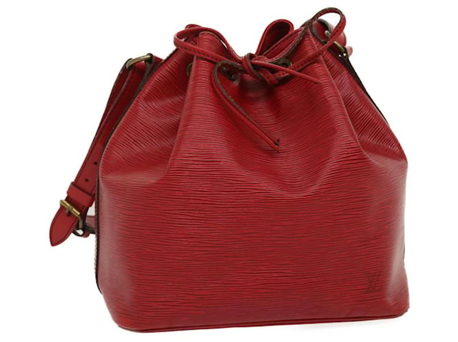LOUIS VUITTON Epi Petit Noe Shoulder Bag Red M44107 LV Auth pt2254 Leather  ref.598384