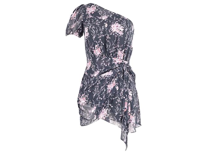 LoveShackFancy bedrucktes Peyton-Kleid aus marineblauem Polyester  ref.598439