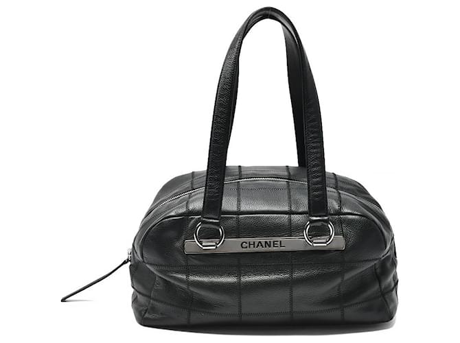 Chanel Bowling Black Leather  ref.598790