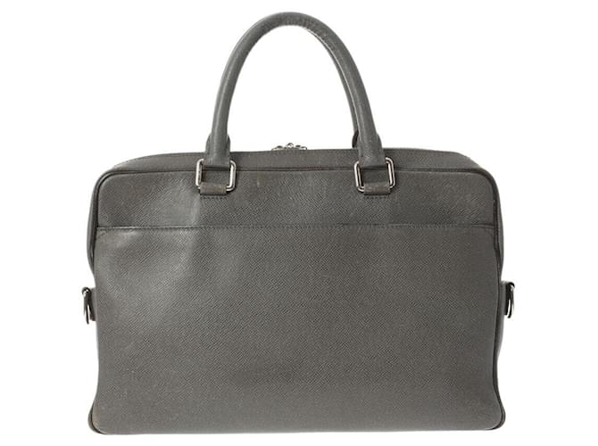 Louis Vuitton Porte Documents Grey Leather  ref.598798