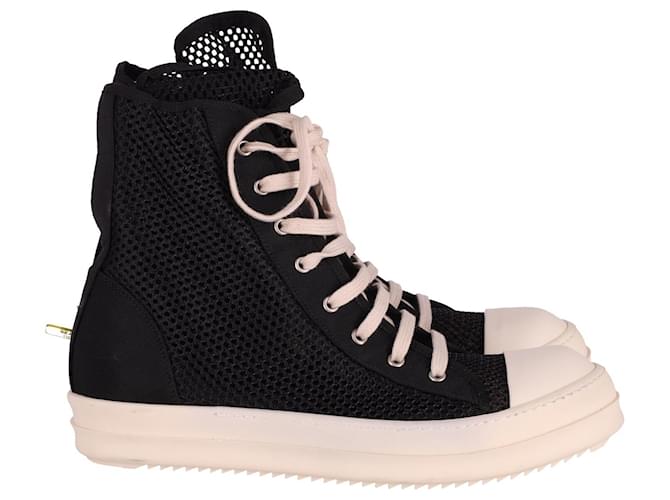 Rick Owens DRKSHDW High Top Sneakers in Black Nylon  ref.598802