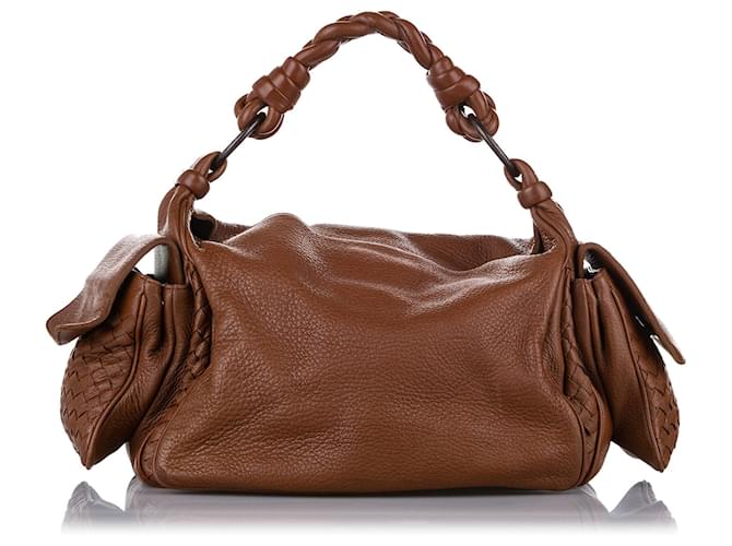 Bottega Veneta Brown Intrecciato Leather Handbag Pony-style calfskin  ref.598931