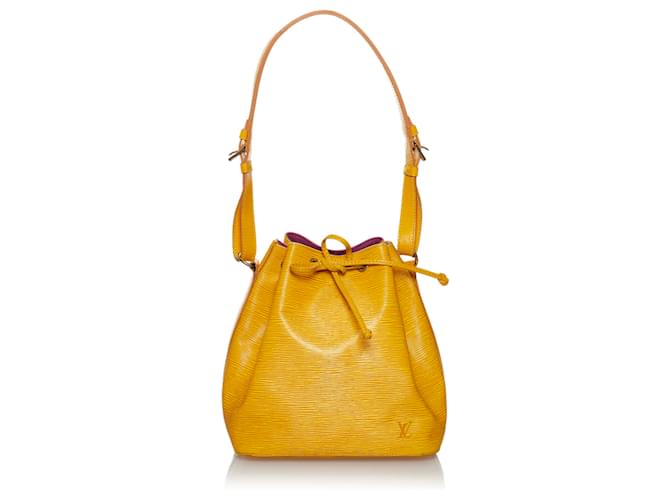 Louis Vuitton amarillo Epi Petit Noe Cuero  ref.598981