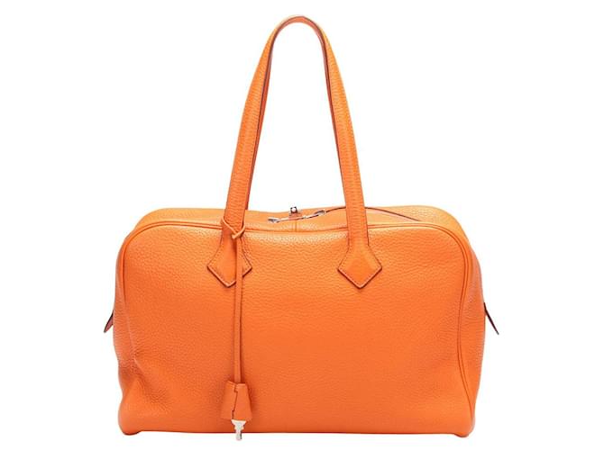Hermès Victoria Orange Leder  ref.599248