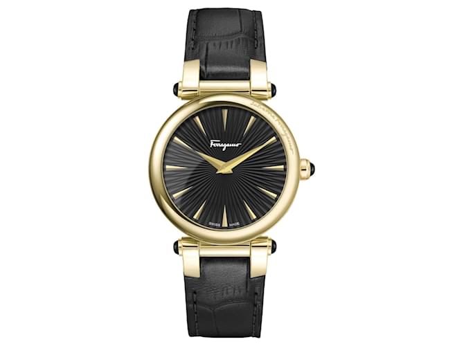 Salvatore Ferragamo Relógio com pulseira Ferragamo Idillio Dourado Metálico  ref.599451