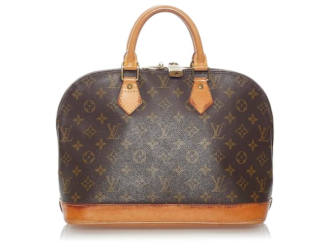 Louis Vuitton Brown Monogram Alma PM Leather Cloth  ref.599484