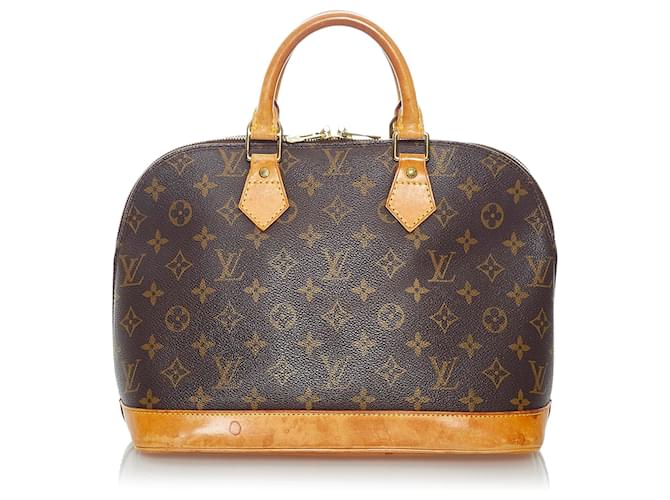 Louis Vuitton Brown Monogram Alma PM Leather Cloth  ref.599590