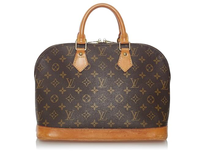 Louis Vuitton Brown Monogram Alma PM Leather Cloth  ref.599630