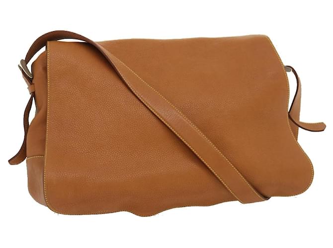 PRADA Shoulder Bag Leather Brown Auth pt2623  ref.599687