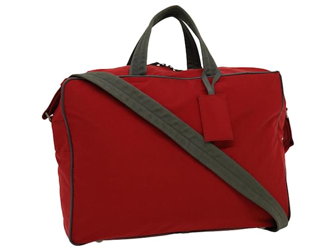 PRADA Sports Shoulder Bag Nylon Red Auth pt2636  ref.599848